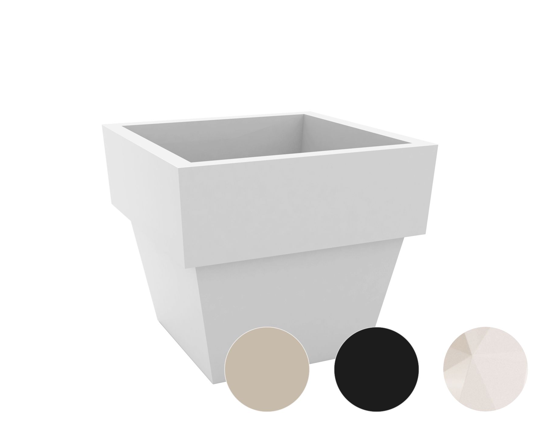 Vondom »VASO» Cuadrado Outdoor Pflanzengefäß 50x50 cm / Black / Basic Matt Image