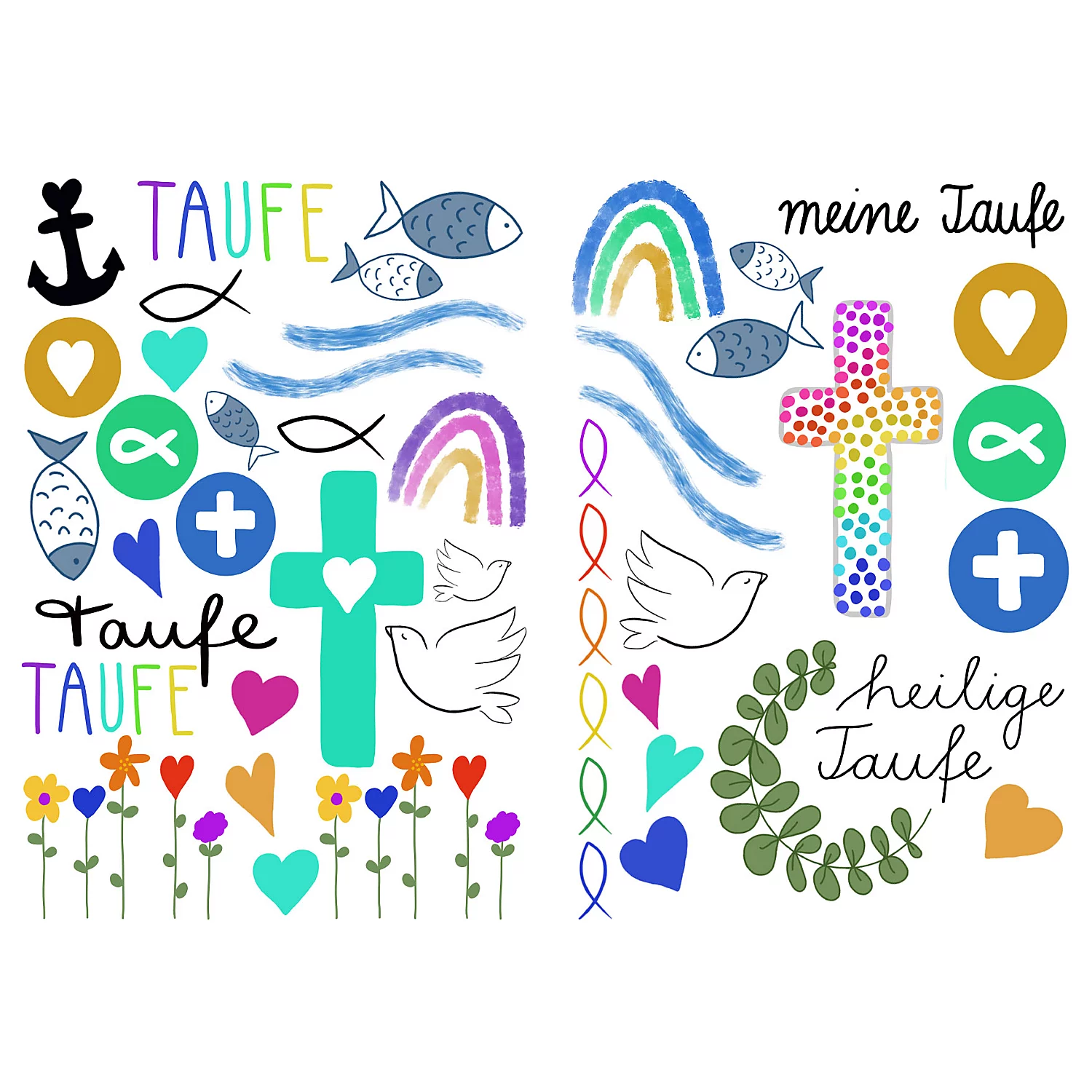 Transfermotive Taufe, 2 Bogen Image