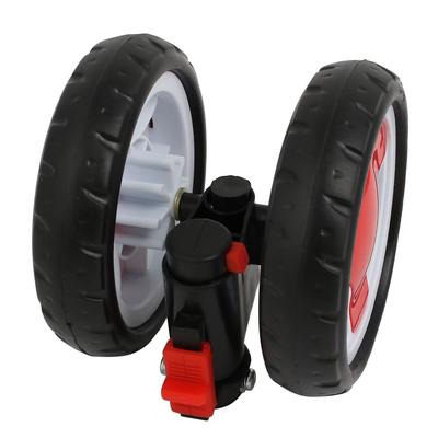 5-inch Diameter Double Wheel Plastic Swivel Pulley Roller for 19mm Tube - Black, White, Red