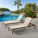 Outdoor Mesh Chaise Lounge (Set of 2) by Pellebant - 76.40" D x 25.60" W x 12.80" -37.20" H