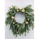 60cm Large Snowy Christmas Door Wreath Christmas Home Decor Christmas Wreath Christmas Bauble Gold