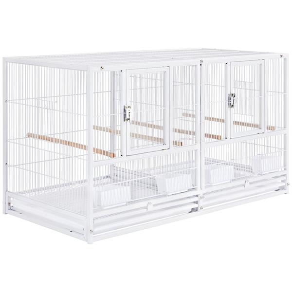 topeakmart-white-21"-divided-bird-cage-for-small-birds,-31.2-lbs/