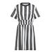 Adidas Dresses | Auth Adidas Smocked Stripe Dress | Color: Black/White | Size: Xl