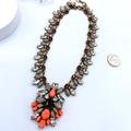 J. Crew Jewelry | J.Crew Vintage Resin & Crystal Statement Necklace | Color: Gold/Gray | Size: Os