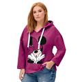 Plus Size Women's Disney Women's Hooded Sweatshirt Raspberry Minnie Mouse by Disney in Raspberry Minnie (Size 26/28)