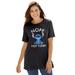 Plus Size Women's Disney Women's Short Sleeve Crew Tee Stitch Nope Not Today by Disney in Black Stitch Nope (Size 1X)