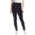 Plus Size Women's Disney Women's Black Leggings Mickey Mouse Ears All Over Print by Disney in Black Mickey Ears (Size 2X)