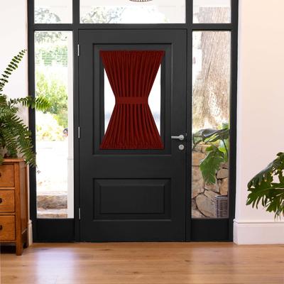 Wide Width Darcy Rod Pocket Door Panel With Tieback by Achim Home Décor in Marsala (Size 25