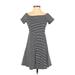 Old Navy Casual Dress - A-Line: Blue Stripes Dresses - Women's Size Small