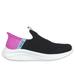 Skechers Girl's Slip-Ins: Ultra Flex 3.0 - Fresh Time Sneaker | Size 1.0 | Black/Pink | Textile | Machine Washable