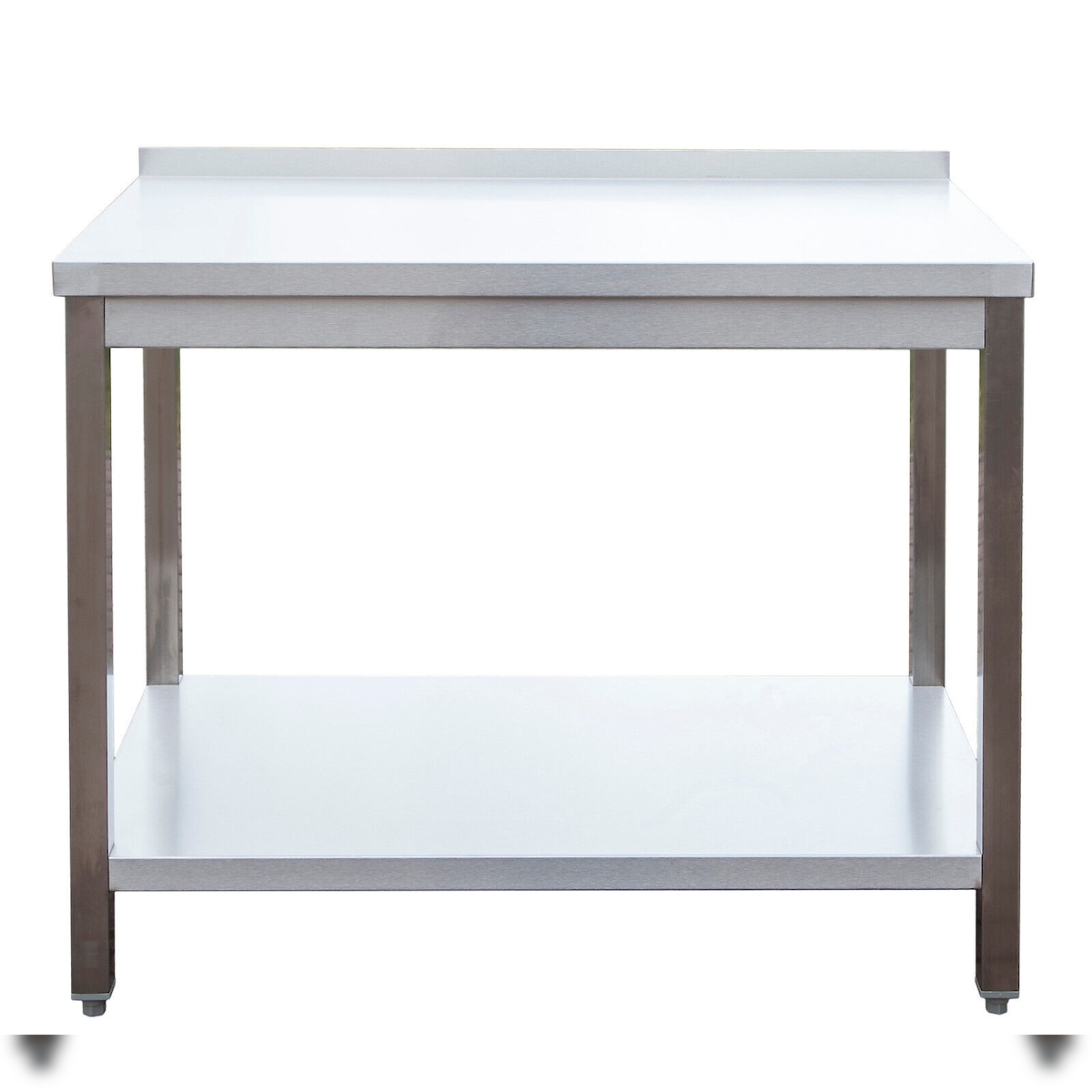 Gastro Arbeitstisch 1 Grundboden mit Aufkantung Edelstahl (Chromstahl) (BxT) 2000 x 800 mm Image