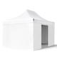 3x4,5m Stahl Faltpavillon, inkl. 4 Seitenteile, weiß