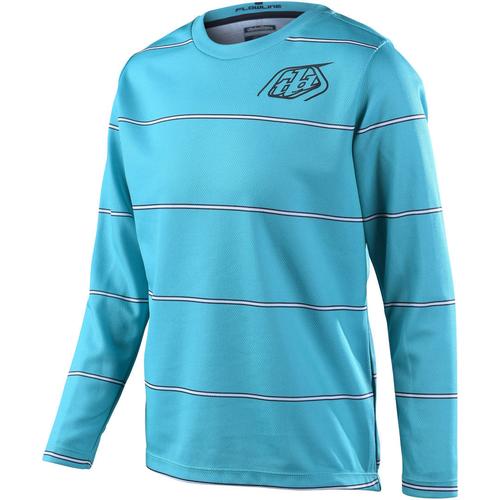 Troy Lee Designs Flowline Revert Jugend Langarm Fahrrad Jersey, türkis, Größe S