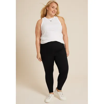 Maurices Plus Size Women's Black Super High Rise Pocket Luxe Leggings Size 0X