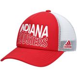 Men's adidas Crimson/White Indiana Hoosiers Wave Foam Trucker Snapback Hat