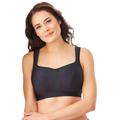 Plus Size Women's Limitless Wirefree Low-Impact Back Hook Bra by Comfort Choice in Black (Size 48 C)