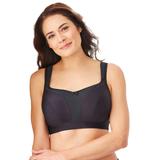 Plus Size Women's Limitless Wirefree Low-Impact Back Hook Bra by Comfort Choice in Black (Size 48 C)