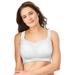 Plus Size Women's Limitless Wirefree Low-Impact Back Hook Bra by Comfort Choice in White (Size 40 DD)