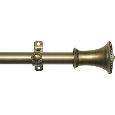 Camino Decorative Rod And Finial Fairmont by Achim Home Décor in Brushed Bronze (Size 66-120)