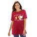 Plus Size Women's Disney Women's Short Sleeve Crew Tee Red Winnie the Pooh Let Me Sleep by Disney in Classic Red Pooh (Size L)