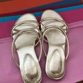 Nine West Shoes | Cute Summer Slides! Worn Once Last Weekend. Casual And Classy | Color: Gold | Size: 6