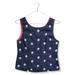 Anthropologie Tops | Anthropologie Odille Navy White Linen Beaded Polka Dot Embroidered Shell Tank 4 | Color: Blue/White | Size: 4