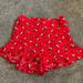 American Eagle Outfitters Shorts | American Eagle Outfitters Ruffled Red Floral Shorts. Size Small | Color: Blue/Red | Size: S