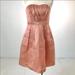 J. Crew Dresses | J Crew 6 Silk A-Line Sweetheart Short Dress Peach | Color: Pink/Tan | Size: 6