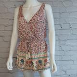 American Eagle Outfitters Pants & Jumpsuits | Aeo Floral Sleeveless Short Romper American Eagle Outfitters Nwt S Small | Color: Cream/Pink | Size: S