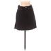 Zara TRF Denim A-Line Skirt Mini: Black Solid Bottoms - Women's Size Small