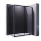 ELEGANT Black Shower Door 1200x800mm Shower Enclosure 8mm Easy Clean Glass Shower Cubicle Door with Side Panel for Bathroom Wet Room