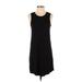 Antistar Casual Dress - Shift Crew Neck Sleeveless: Black Solid Dresses - Women's Size Small