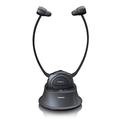Lenco HPW-400 - Funkkopfhörer für Fernseher - TV Kopfhörer für Senioren - mit Dockingstation - Bluetooth 4.2-10 m Reichweite - Höhen u. Tiefen einstellbar - Schwarz
