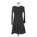 Missguided Casual Dress - A-Line: Black Houndstooth Dresses - Women's Size 4