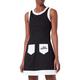 Love Moschino Damen Tanktop jurk met uitlopende rok Kleid, Black White, 38 EU