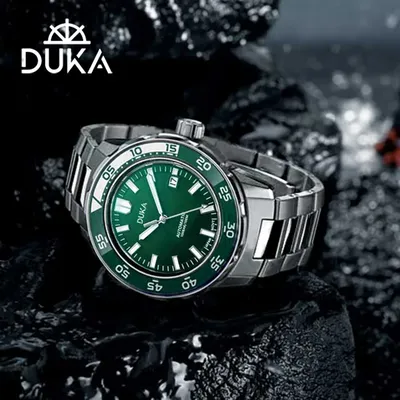 DUKA – Montre-bracelet mécanique de luxe pour hommes automatique Steeldive NH35 lunette en