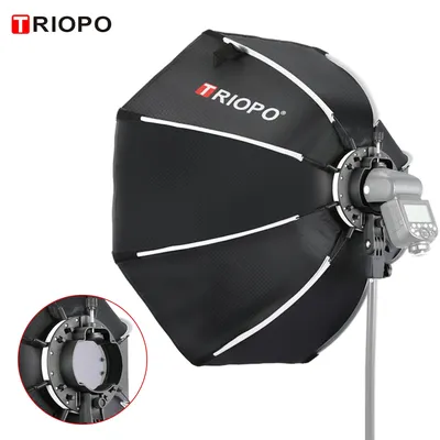 TRIOPO-Boîte à lumière parapluie KX65 octogone extérieur portable pour flash yongnuo YN200 yn560