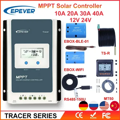 EPever-Contrôleur solaire MPPT batterie lithium-ion au plomb auto haute embauche Sochi 12V