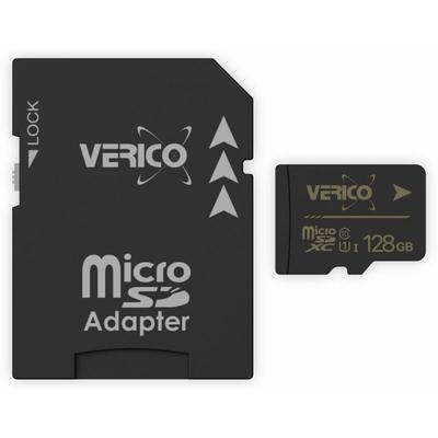 Verico - microSDXC Speicherkarte 128GB, Class 10, uhs-i, mit Adapter