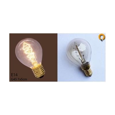 Menge von 3 Vintage Glühbirne Edison E14 G45-Spiralschlauch 2 Image