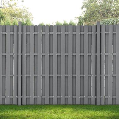 WPC Gartenzaun 185x193 cm Grau [neu.holz] Image