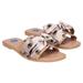 Women's Cuce Tan Chicago Blackhawks Bow Sandals