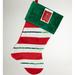 Northlight Seasonal 18" Velvet Sequin Stripe Christmas Stocking Polyester in Red | 18 H x 9 W in | Wayfair NORTHLIGHT 530006GO RED