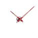 Nomon Axioma Oversized Wall Clock Metal in Black/Red/White | 23.6 H x 23.6 W x 2.3 D in | Wayfair AXI000R