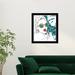 House of Hampton® 'Fashion & Glam Poolside Girl Lips' - Picture Frame Graphic Art Print on Paper in Blue | 19 H x 13 W x 1 D in | Wayfair