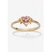 Women's Yellow Gold-Plated Simulated Birthstone Ring by PalmBeach Jewelry in October (Size 9)