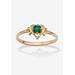 Women's Yellow Gold-Plated Simulated Birthstone Ring by PalmBeach Jewelry in May (Size 8)