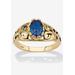 Women's Gold over Sterling Silver Open Scrollwork Simulated Birthstone Ring by PalmBeach Jewelry in September (Size 7)