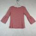 J. Crew Tops | J. Crew Womens Red And White Striped Long Bell Sleeve Top Shirt Xs Xsmall | Color: Red/White | Size: Xs