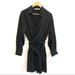 Zara Dresses | New Zara Front Wrap Mini Dress Size Large Black Women's | Color: Black | Size: L